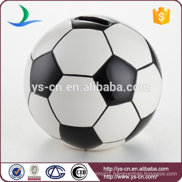 Lovely ceramic money box, football shape money box